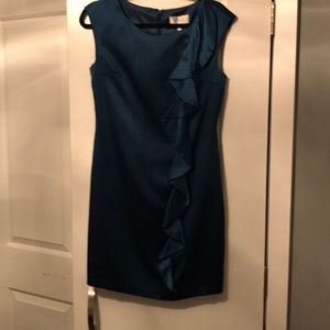 BlueGreen Silk Shift Averly Dress